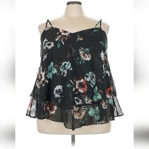 Torrid Black Floral Camisole 🏵️ NWOT